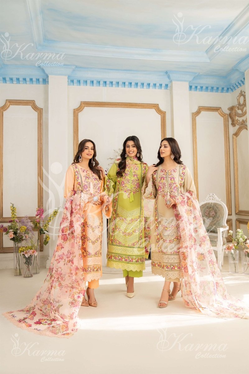 Karma Embroidered Pakistani Eid Suit KAR42-Designer dhaage