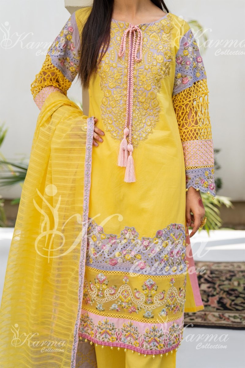 Karma Embroidered 3 Piece Suit KAR20