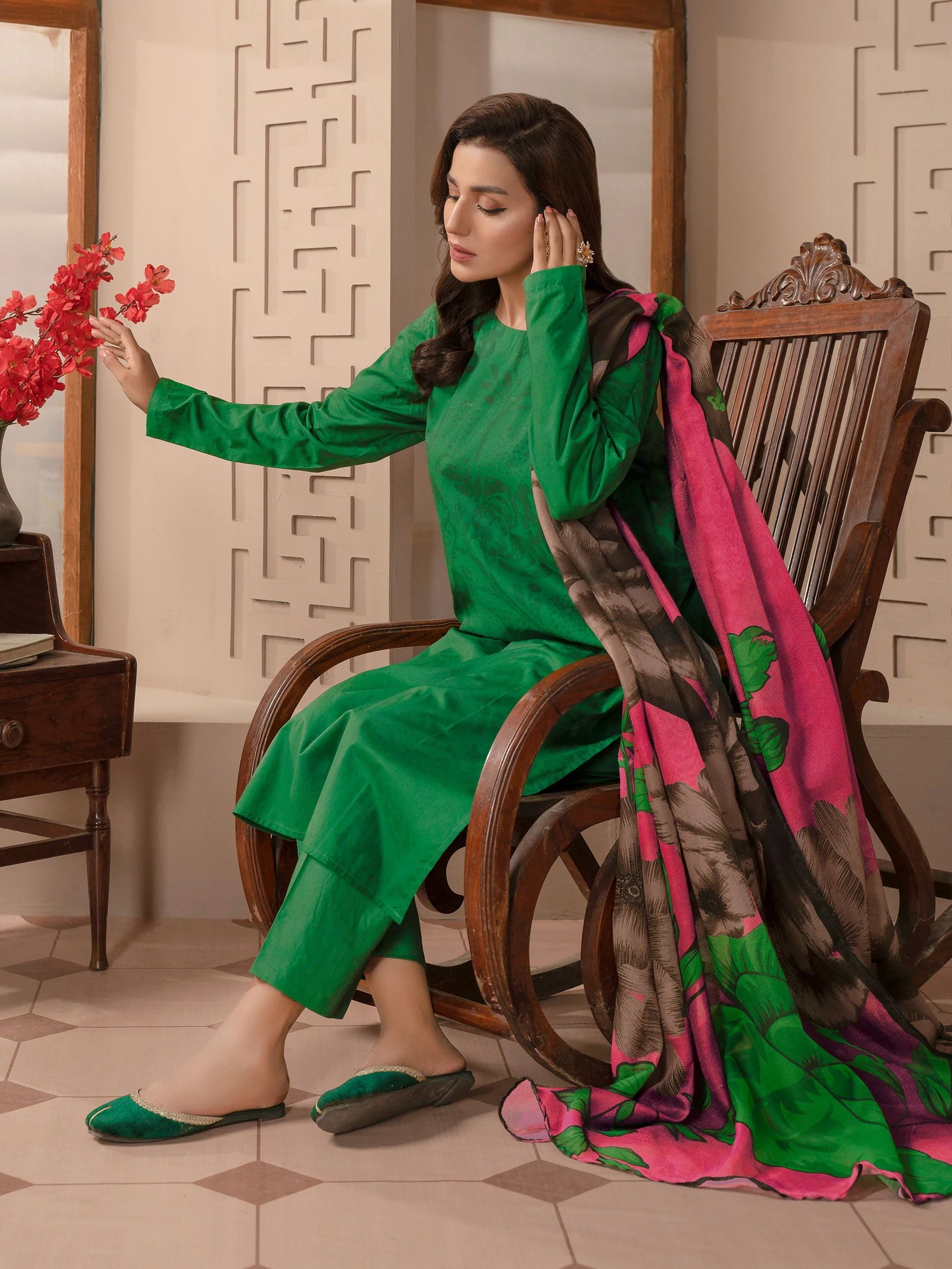 Limelight Cambric 3 Piece Suit LIM268-Designer dhaage