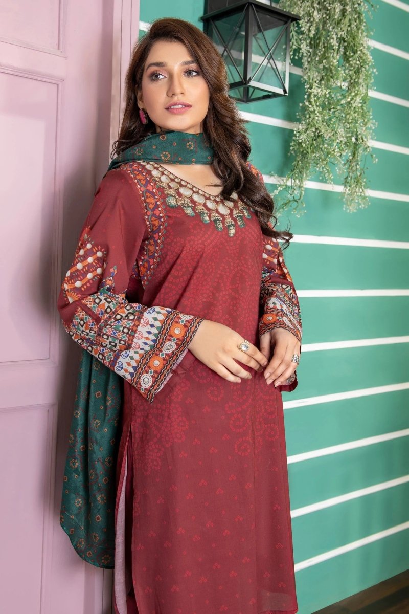 Limelight Cambric 3 Piece Suit LIM269-Designer dhaage