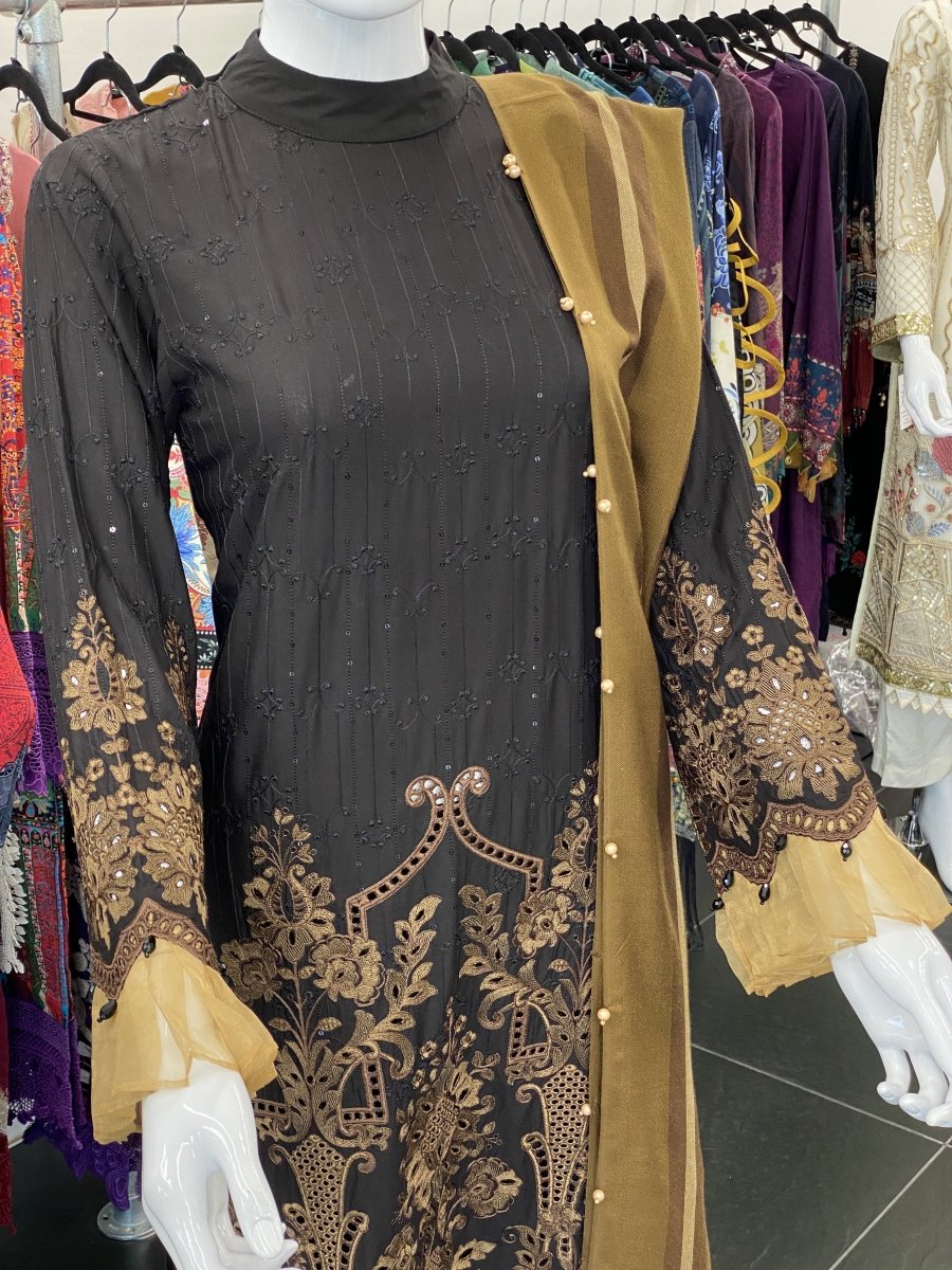 Maria B Linen DL-809-Black and Brown