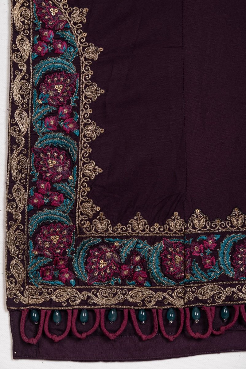 Maria B Linen Pakistani Suit DL-1002-Purple MAR131-Designer dhaage