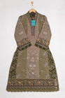 Maria B Linen Pakistani Suit DL-1003-Olive Green MAR128-Designer dhaage