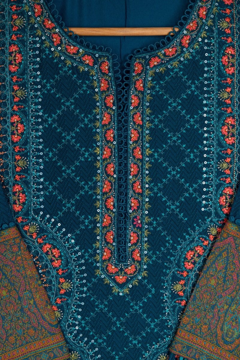 Maria B Linen Pakistani Suit DL-1009-Blue MAR130-Designer dhaage