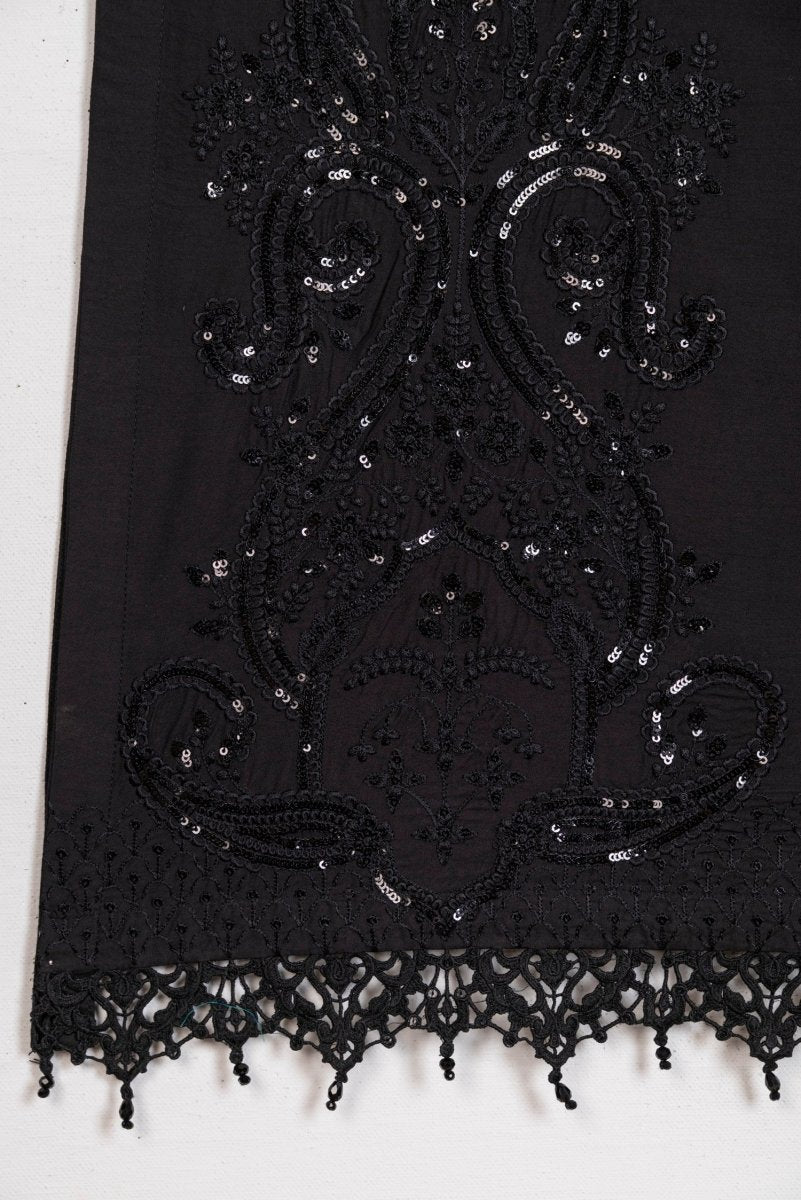 Maria B Linen Pakistani Suit DL-1012-Black MAR126-Designer dhaage