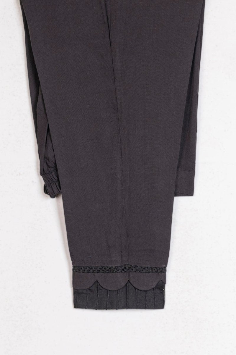 Maria B Linen Pakistani Suit DL-1012-Black MAR126-Designer dhaage