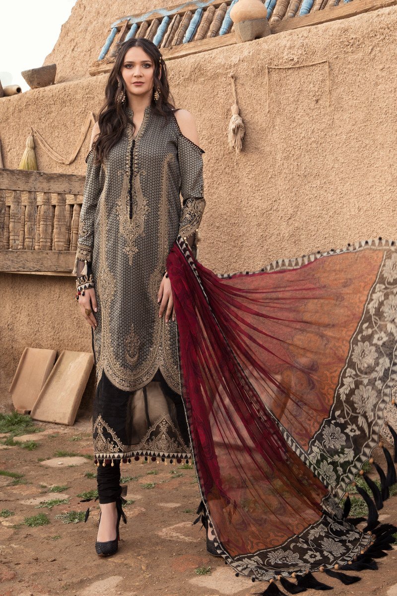 Maria B Luxury Lawn D2114A-Designer dhaage