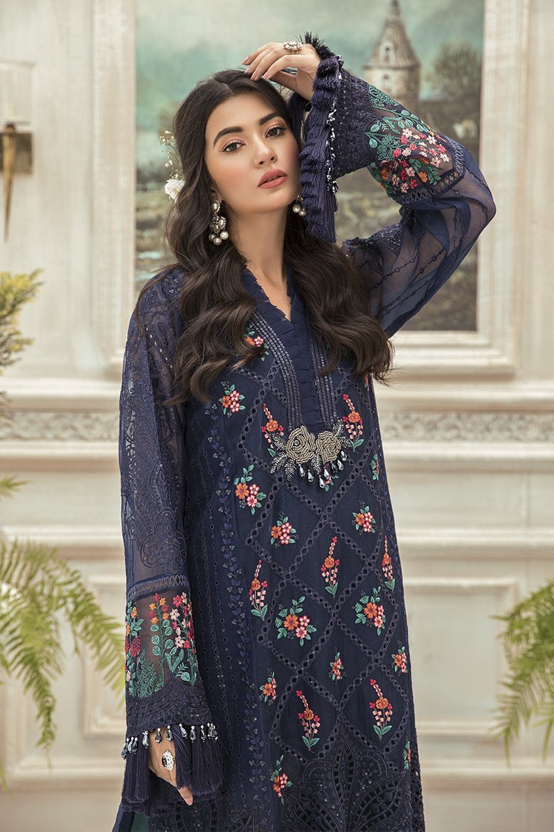 Maria B MBROIDERED Navy Blue BD-1901