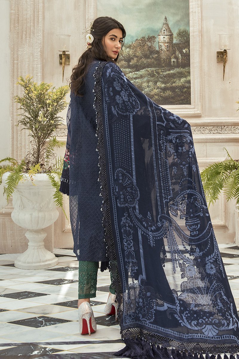 Maria B MBROIDERED Navy Blue BD-1901