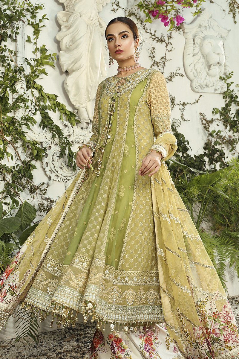 Maria B MBROIDERED Olive Green BD-1904