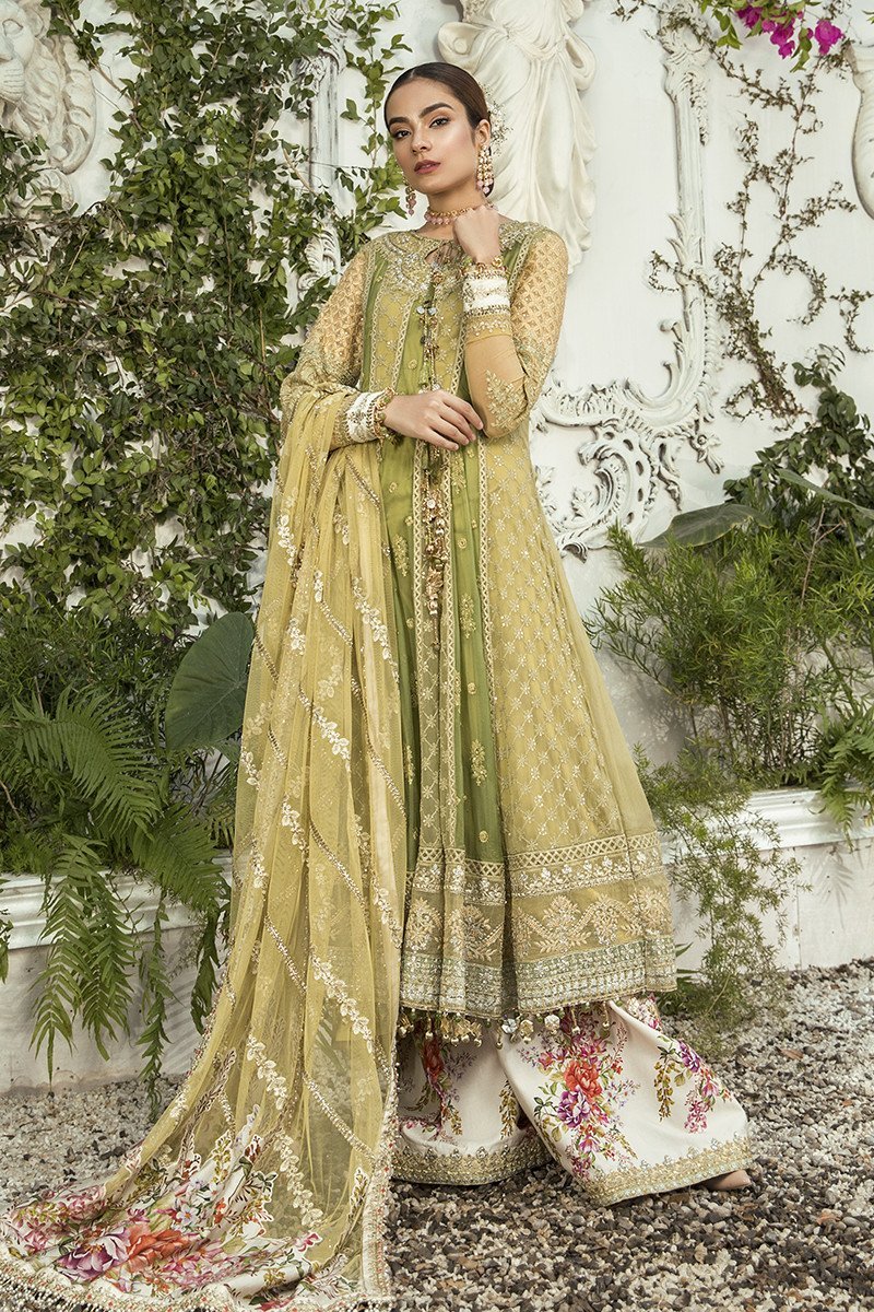Maria B MBROIDERED Olive Green BD-1904