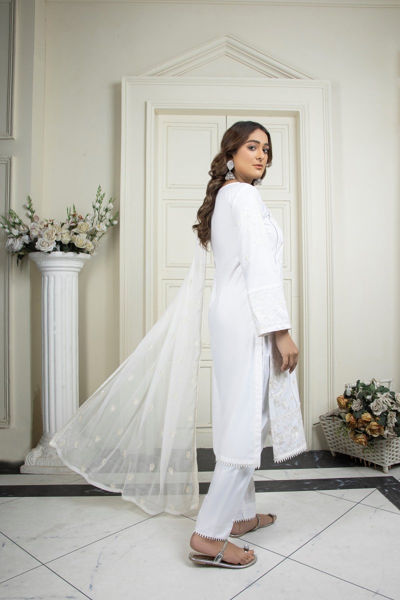 Mihrimah Cambric 3 Piece Suit MIH14-Designer dhaage