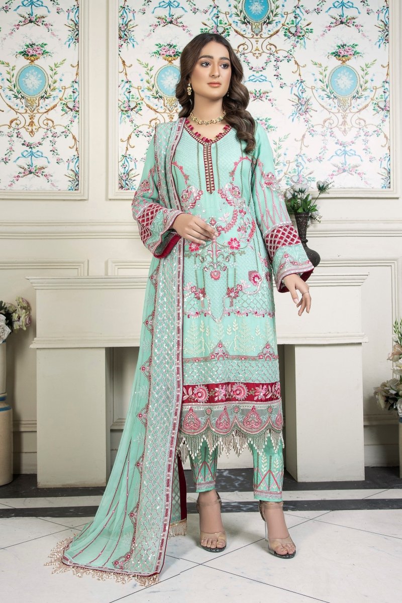 Mihrimah Chiffon Formal Suit MIH33-Designer dhaage