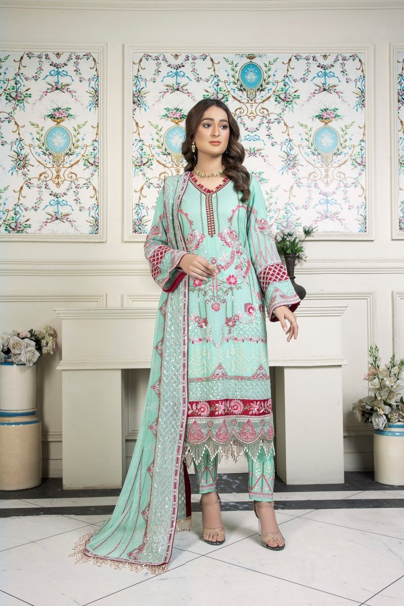 Mihrimah Chiffon Formal Suit MIH33-Designer dhaage