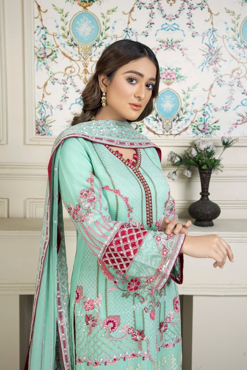 Mihrimah Chiffon Formal Suit MIH33-Designer dhaage