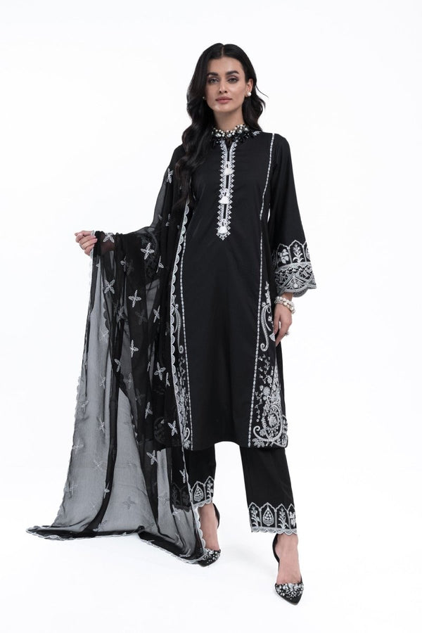 Mihrimah Embroidered Cambric 3 Piece Suit MIH43-Designer dhaage