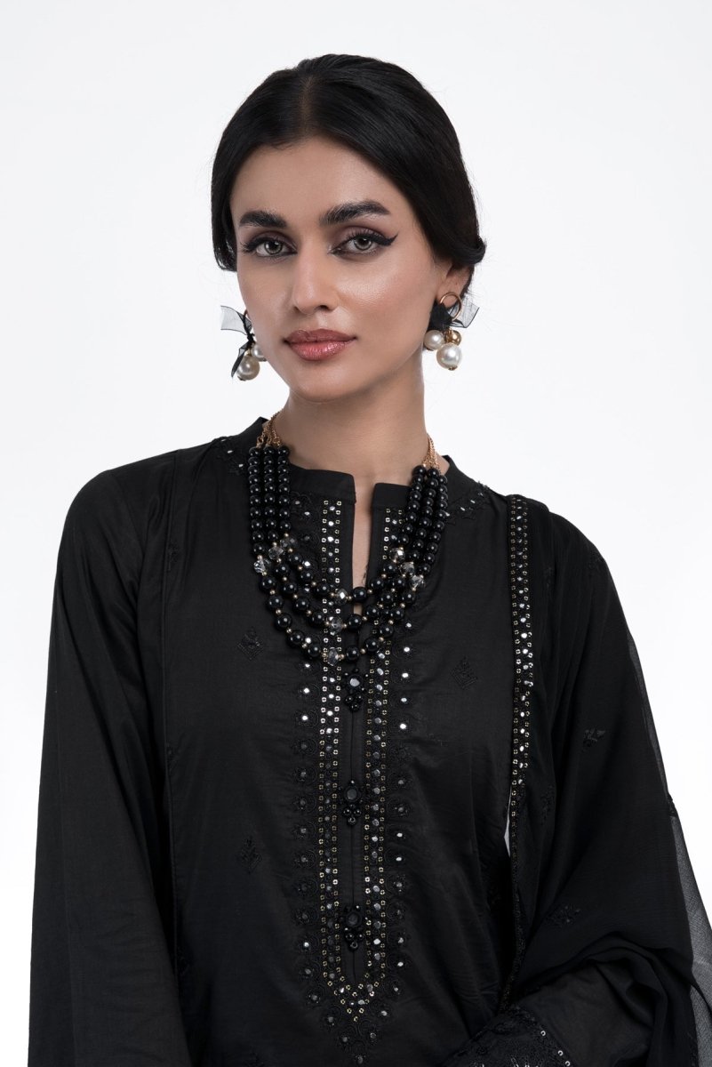 Mihrimah Embroidered Cambric 3 Piece Suit MIH44-Designer dhaage