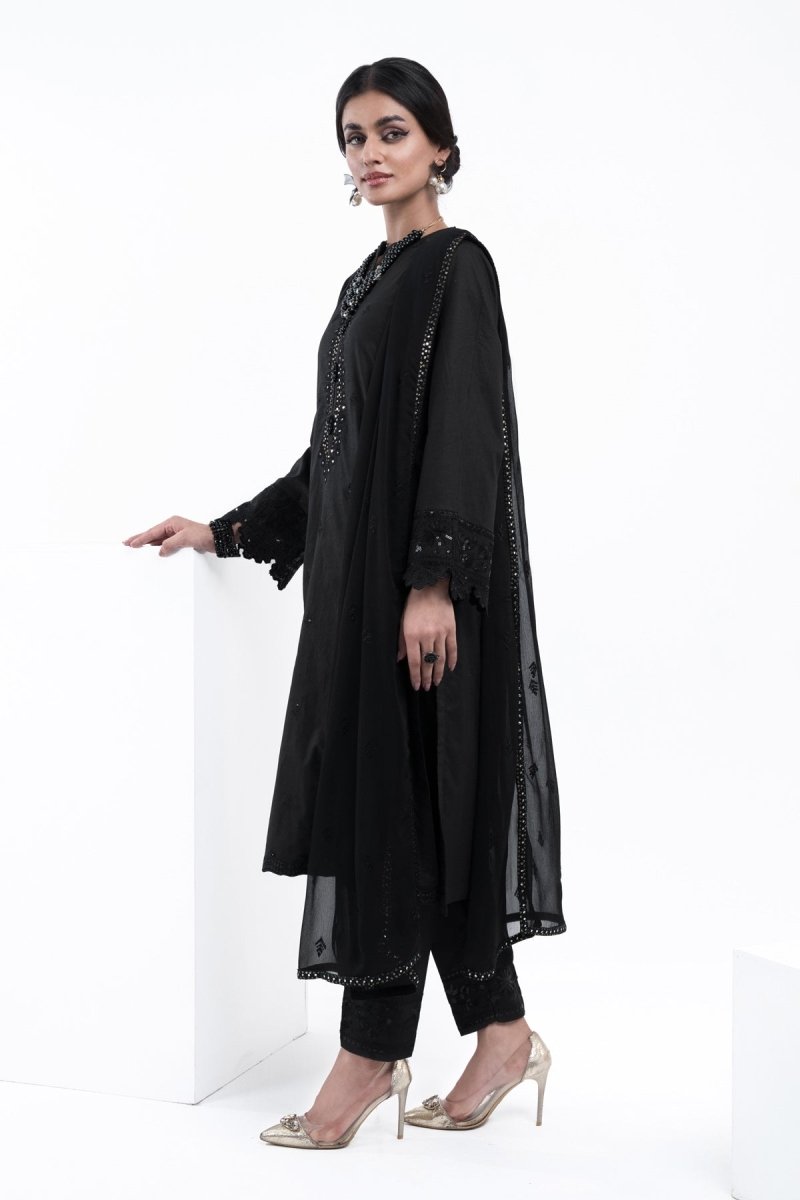 Mihrimah Embroidered Cambric 3 Piece Suit MIH44-Designer dhaage