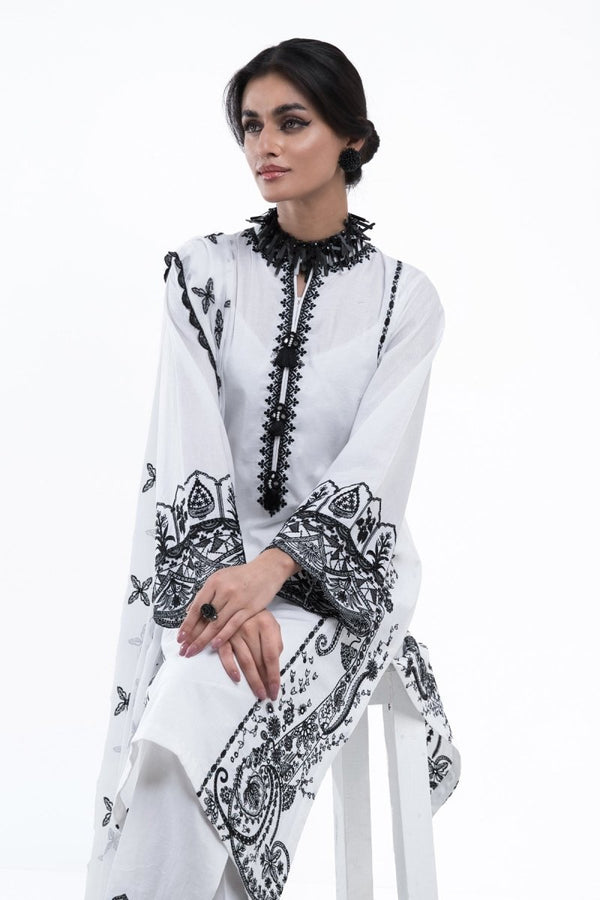 Mihrimah Embroidered Cambric 3 Piece Suit MIH47