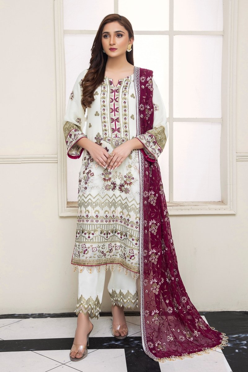 Mihrimah Chiffon Formal Suit MIH30-Designer dhaage