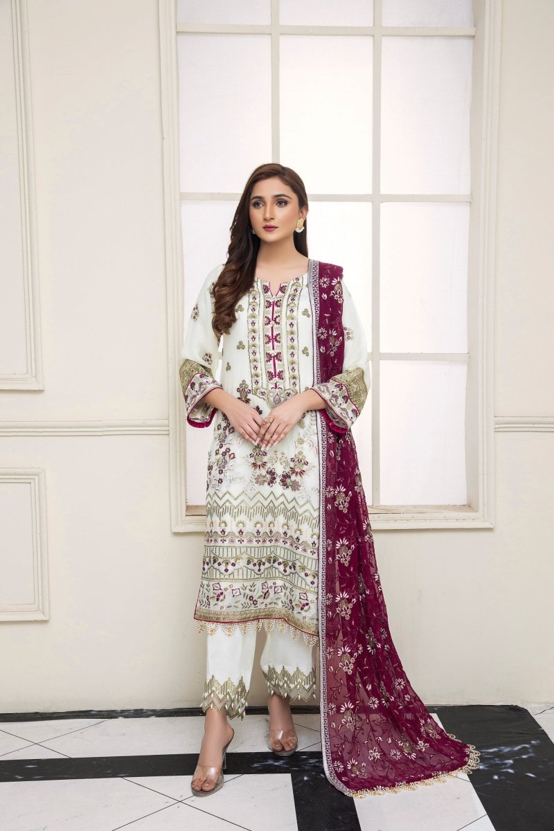 Mihrimah Chiffon Formal Suit MIH30-Designer dhaage