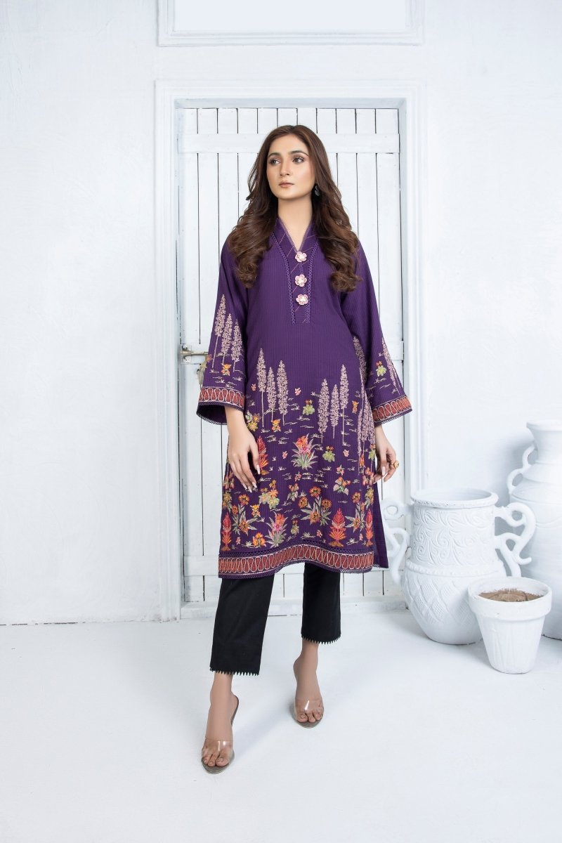 Mihrimah Embroidered Linen Shirt MIH24-Designer dhaage