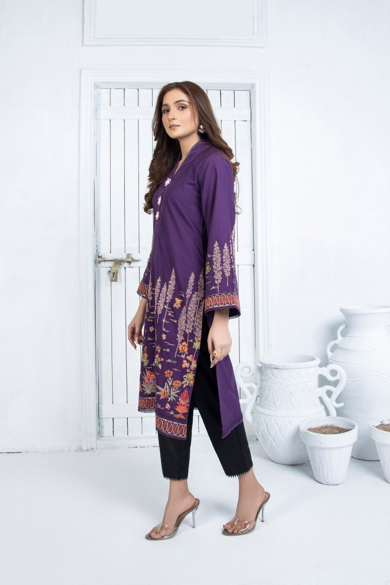 Mihrimah Embroidered Linen Shirt MIH24-Designer dhaage