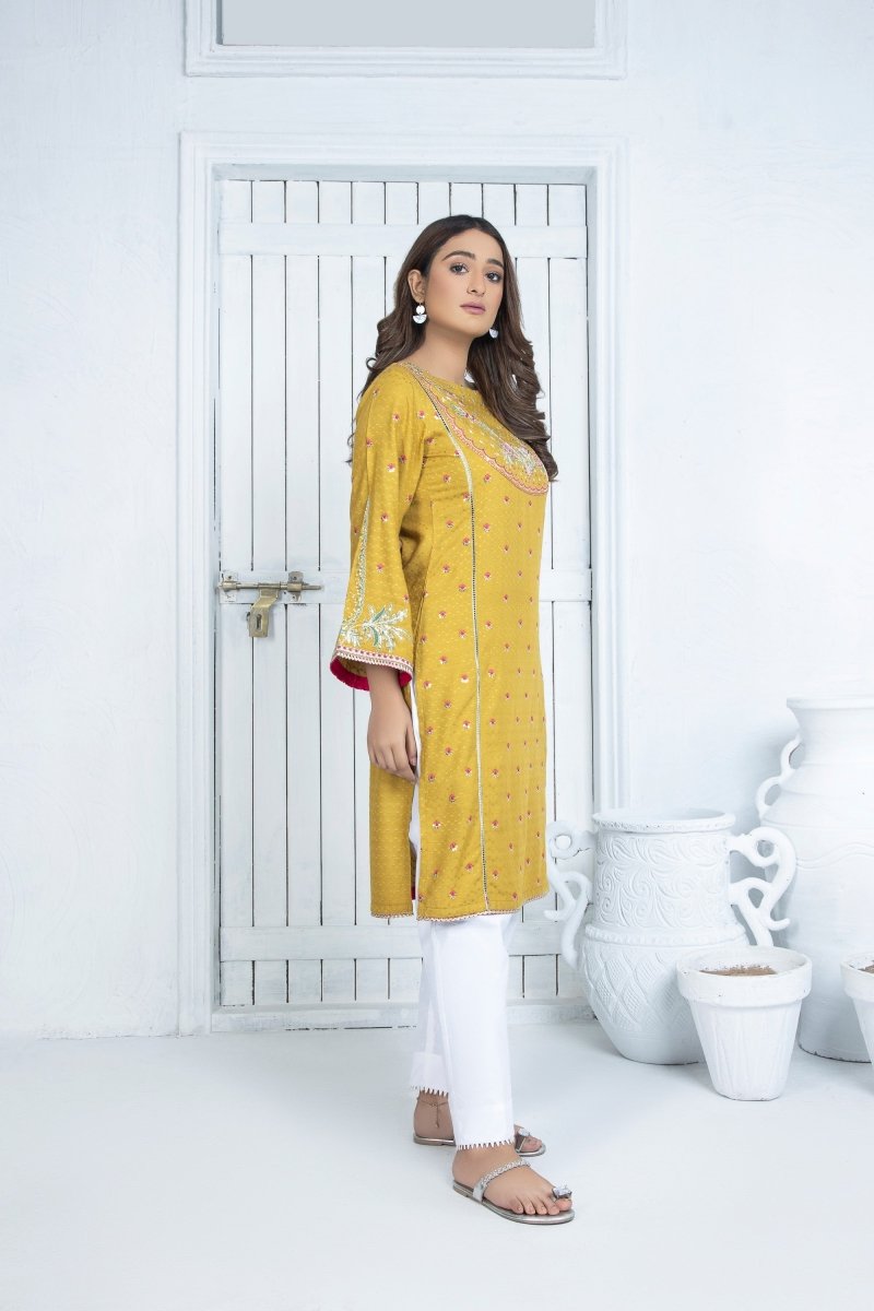 Mihrimah Embroidered Linen Shirt MIH26-Designer dhaage