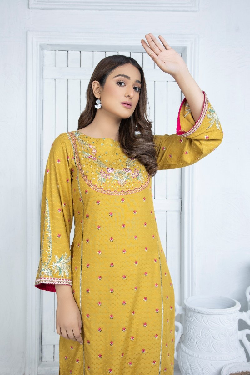 Mihrimah Embroidered Linen Shirt MIH26-Designer dhaage