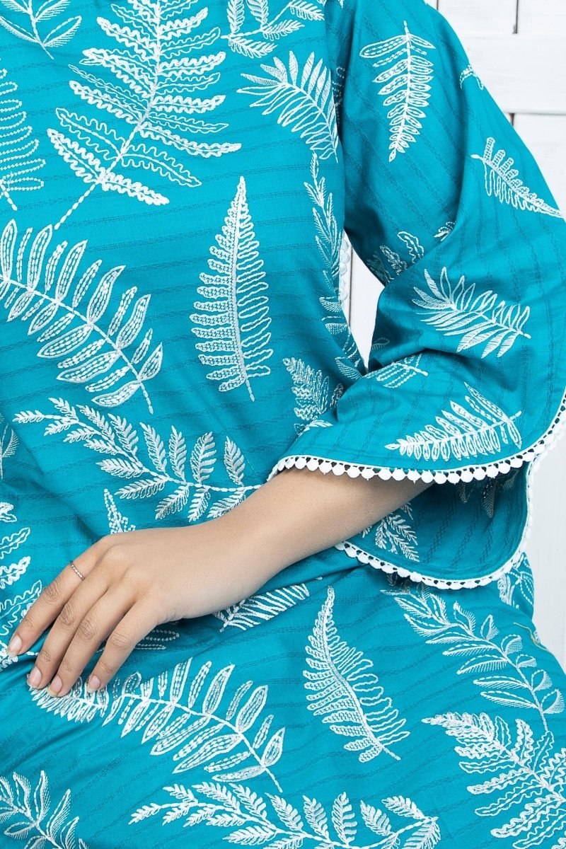 Mihrimah Embroidered Linen Shirt MIH29-Designer dhaage