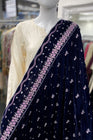 Mihrimah Embroidered Velvet Shawl MIH21-Designer dhaage