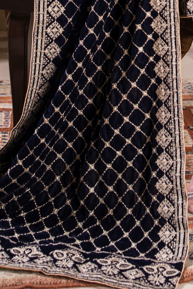 Mihrimah Velvet Formal Suit MIH01-Designer dhaage