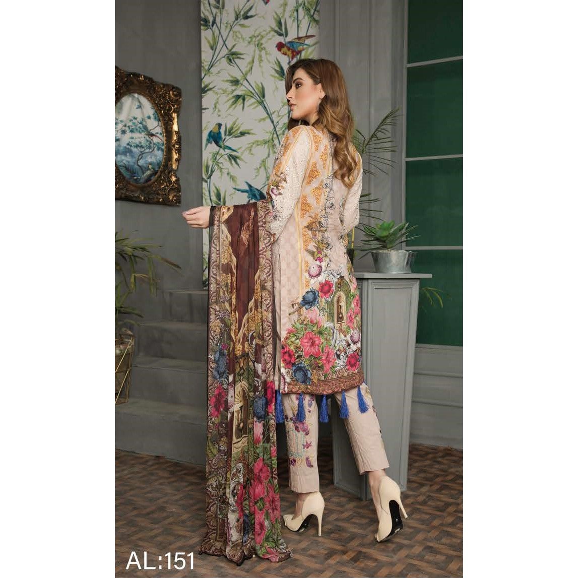 Monas Schiffli Lawn Pret Al151