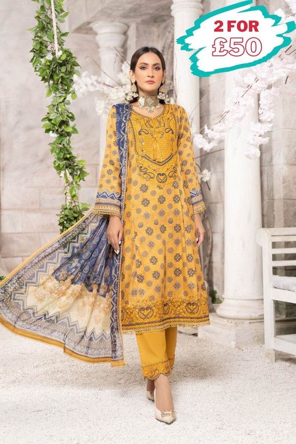 Munira Cambric 3 Piece Frock MUN499
