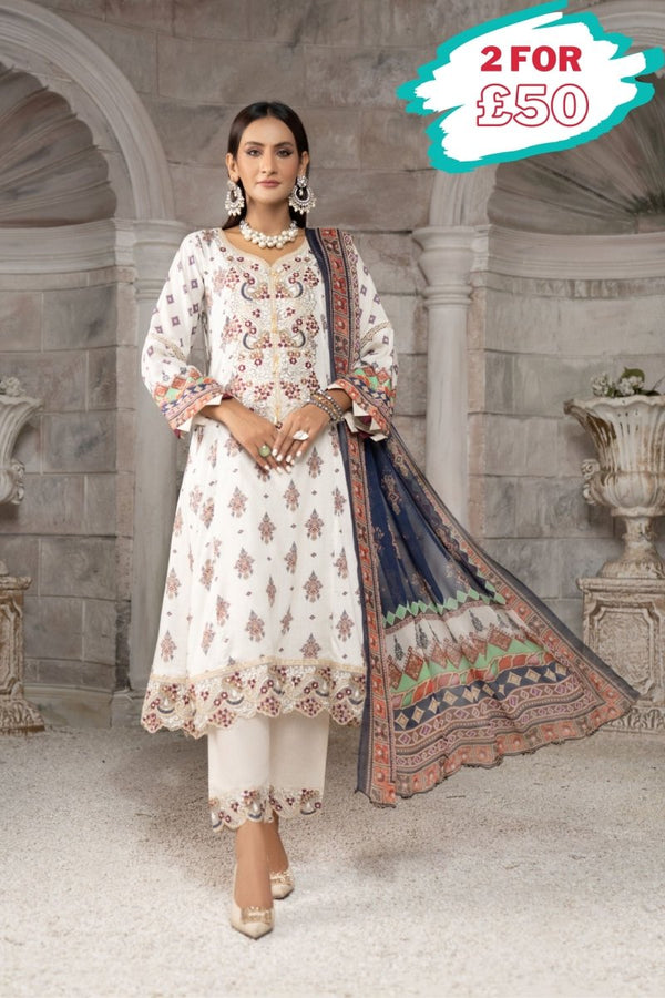 Munira Cambric 3 Piece Frock MUN501