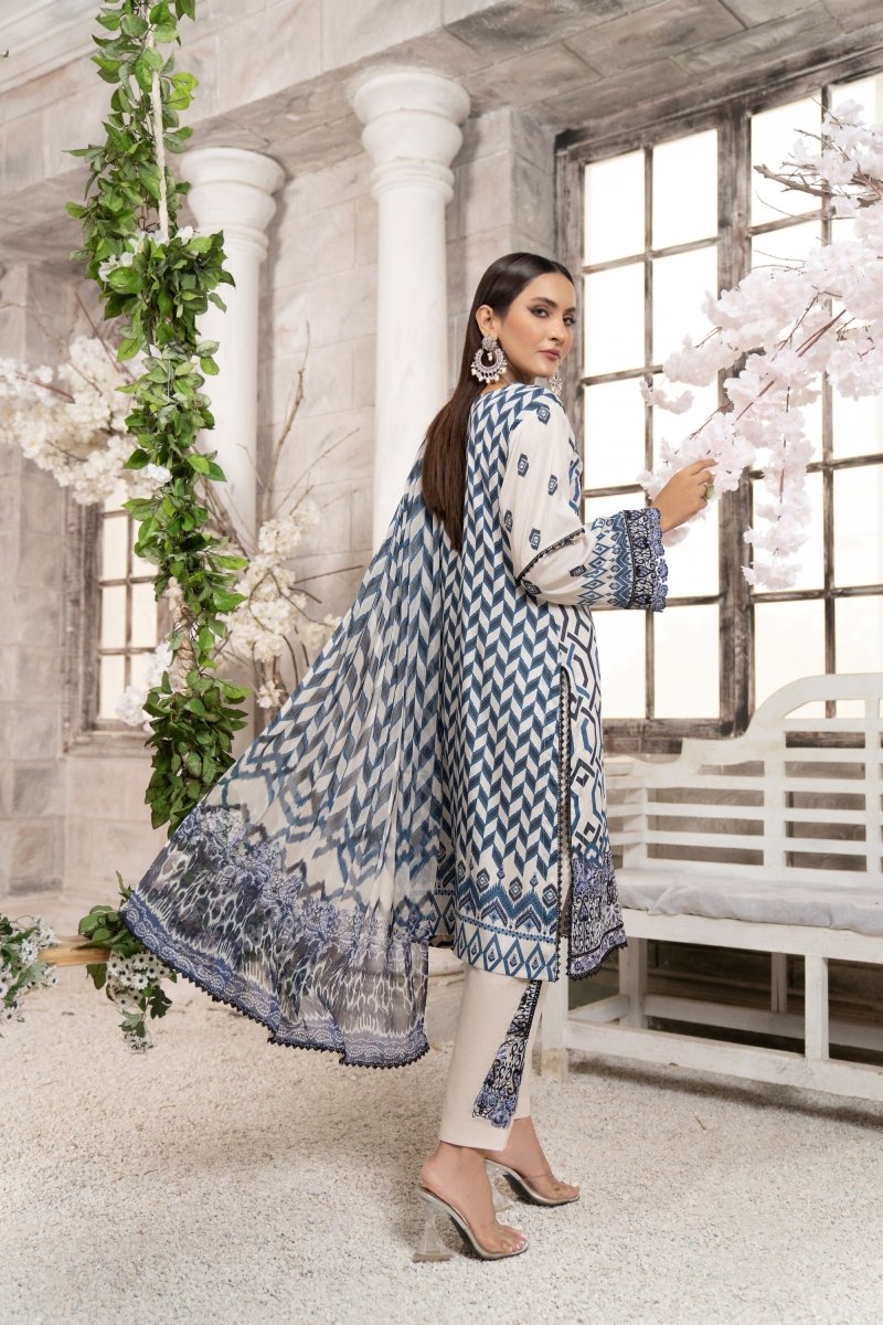 Munira Cambric 3 Piece Suit MUN503-Designer dhaage