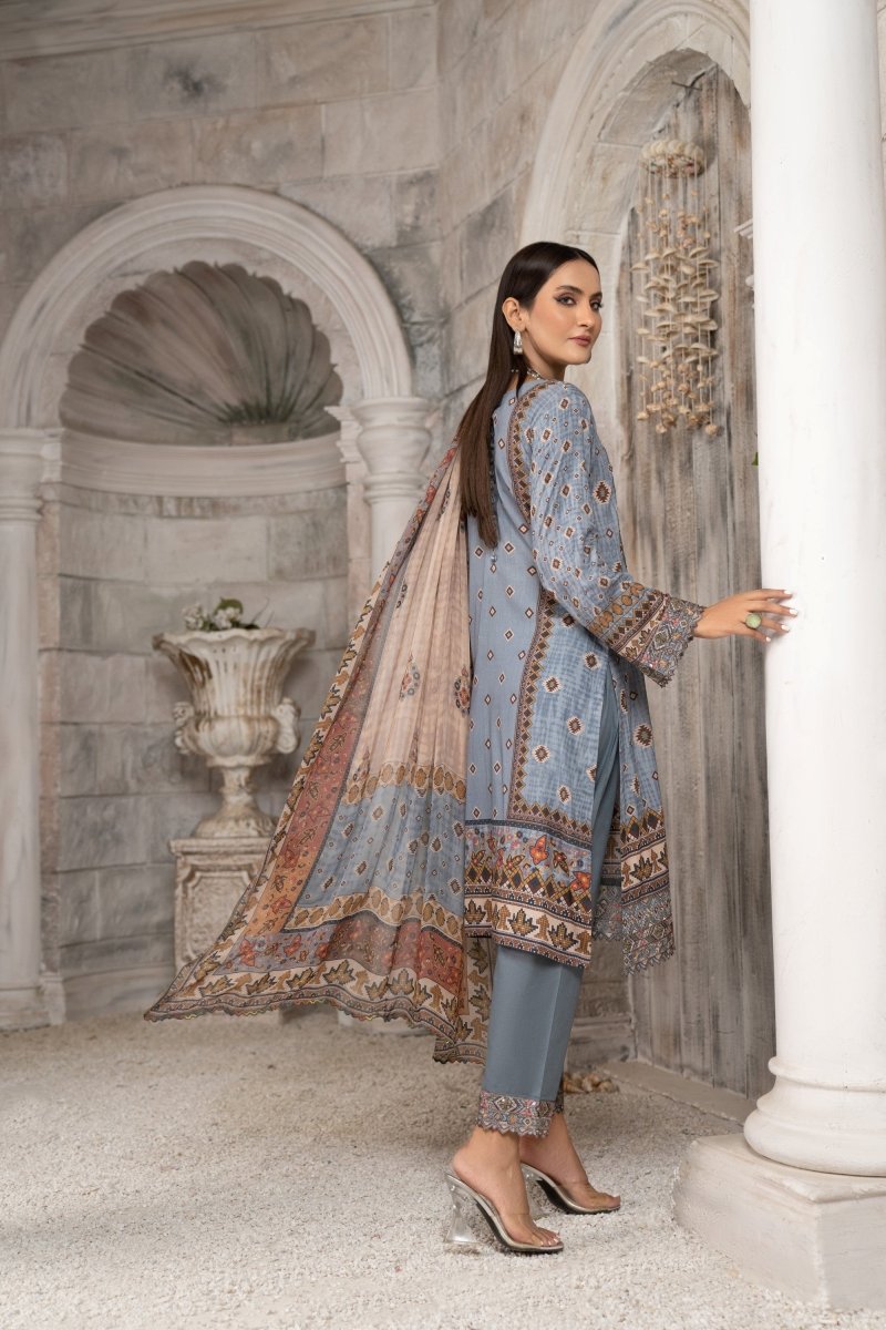 Munira Cambric 3 Piece Suit MUN505-Designer dhaage