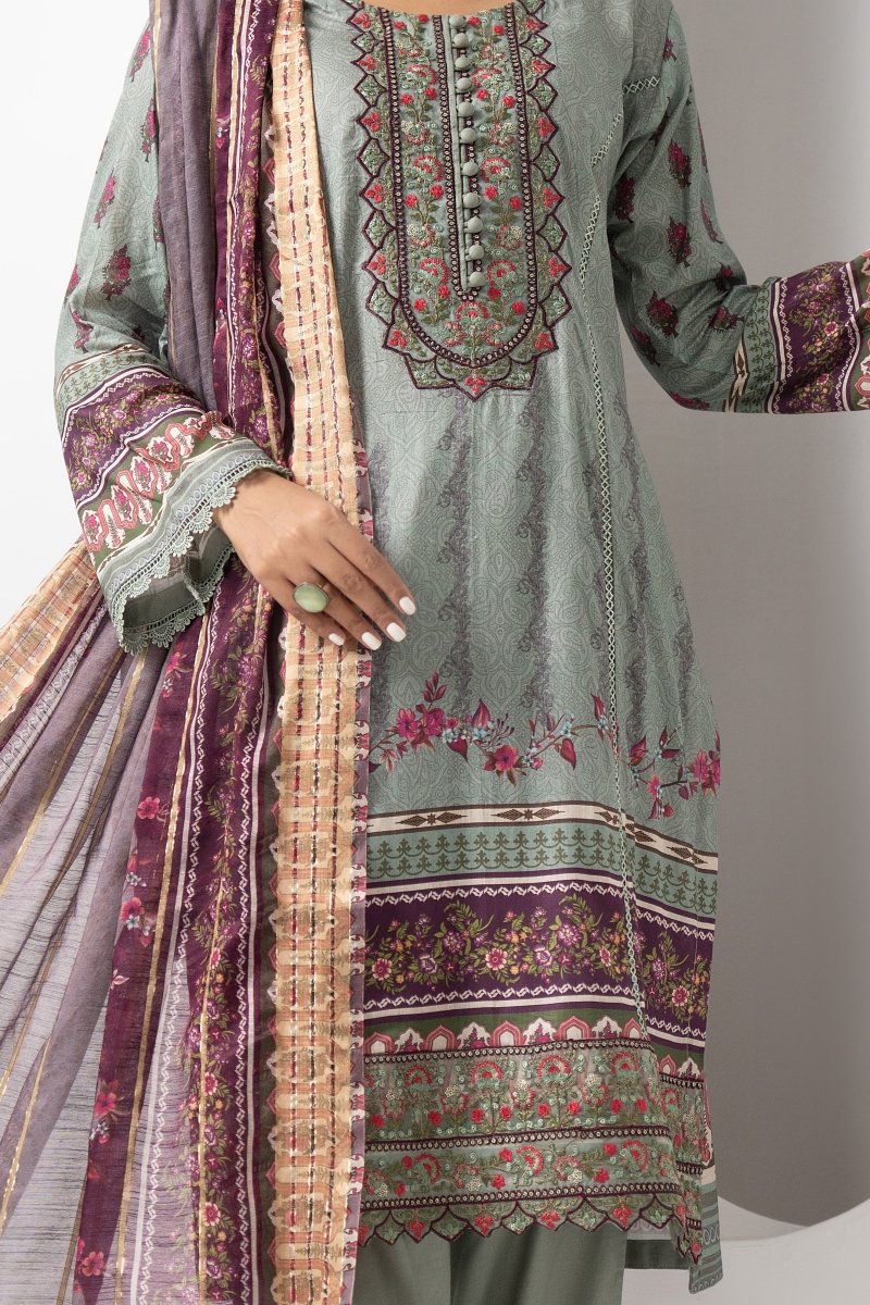 Munira Cambric 3 Piece Suit MUN509-Designer dhaage