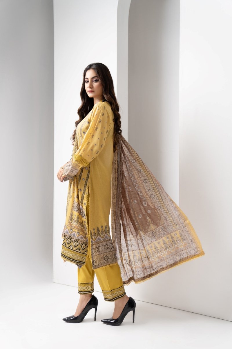 Munira Cambric 3 Piece Suit MUN510-Designer dhaage