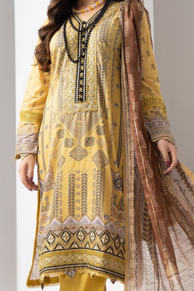 Munira Cambric 3 Piece Suit MUN510-Designer dhaage