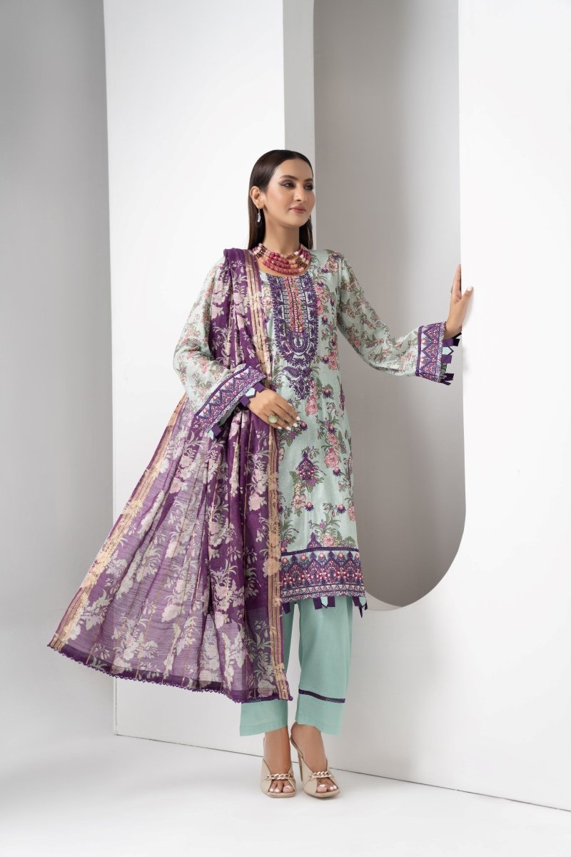 Munira Cambric 3 Piece Suit MUN511-Designer dhaage