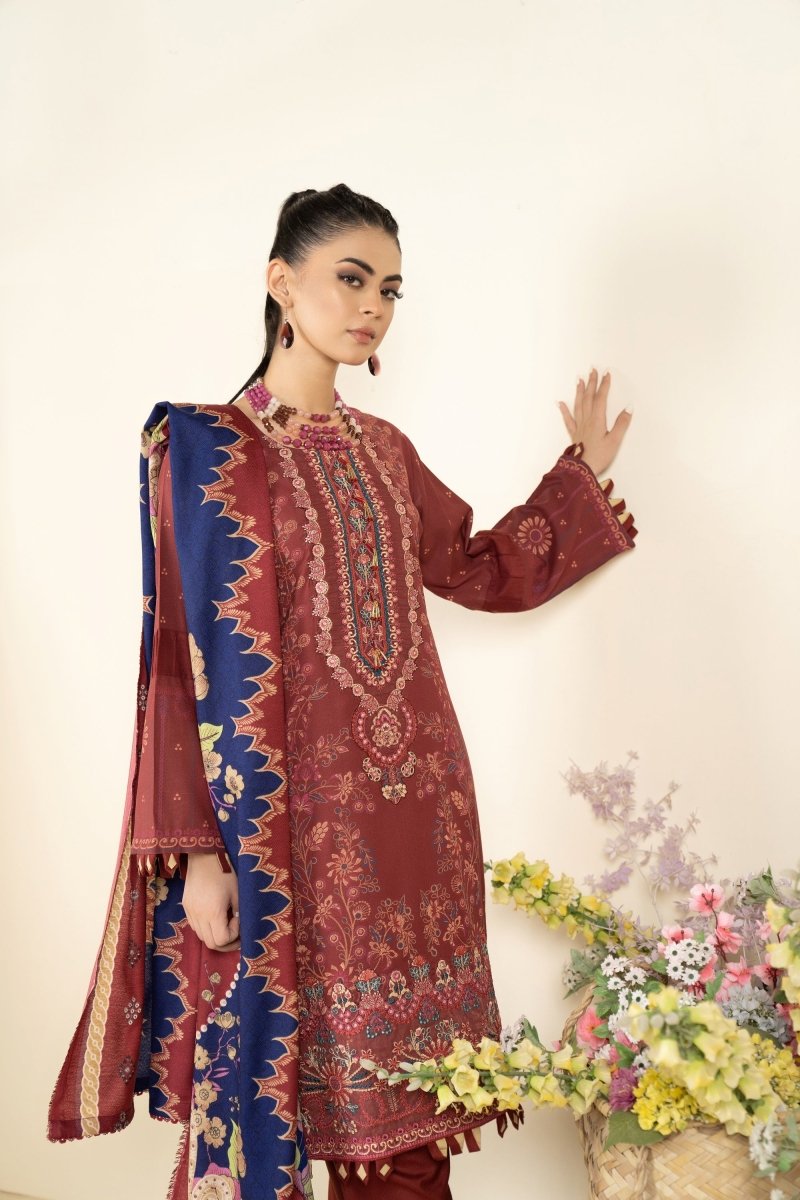 Munira Dhanak 3 Piece Suit MUN530-Designer dhaage