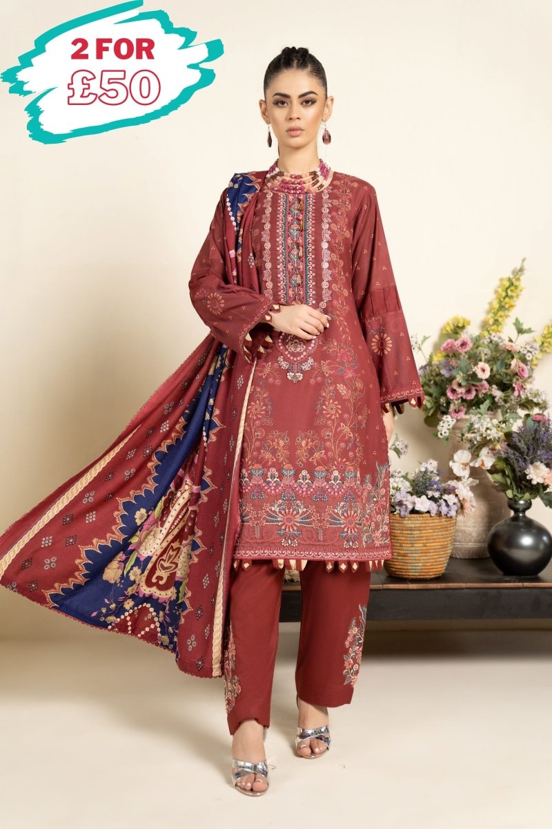 Munira Dhanak 3 Piece Suit MUN530-Designer dhaage