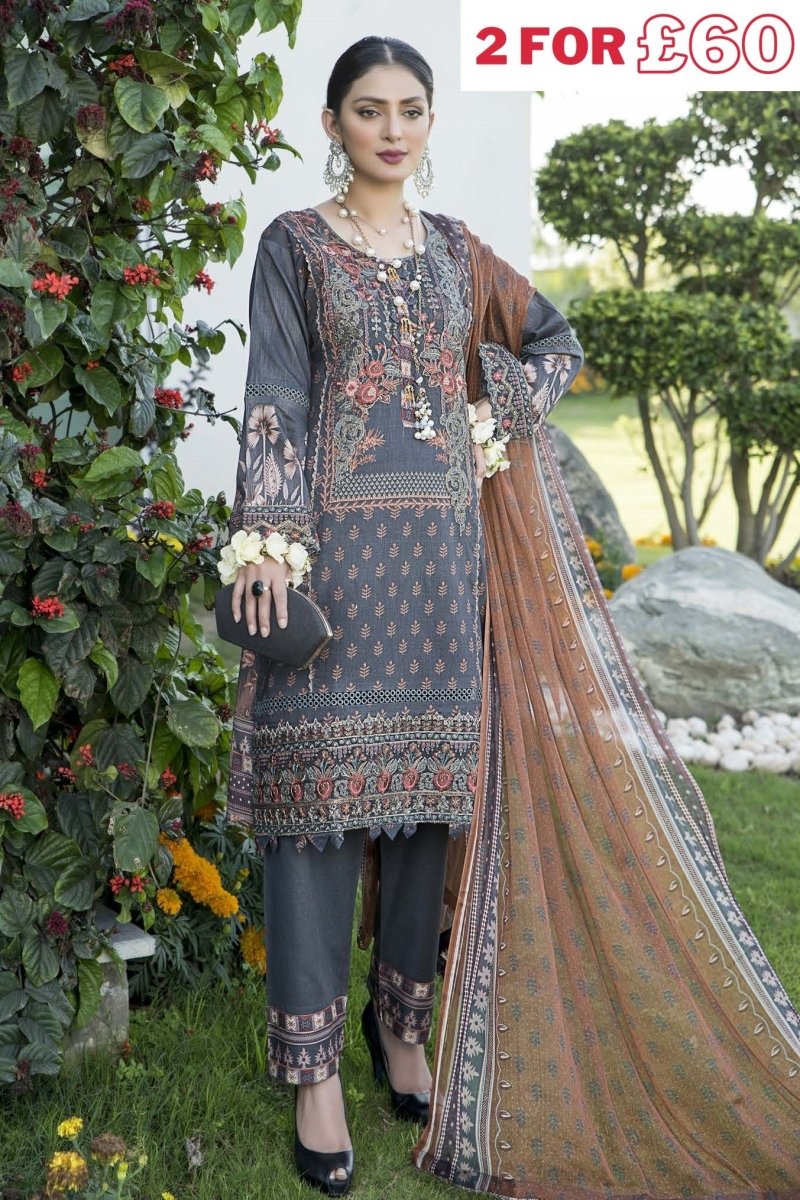 Munira Lawn 3 Piece Suit MUN472-Designer dhaage