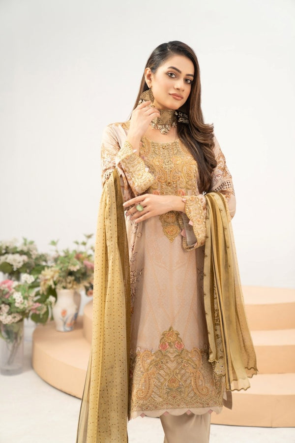 Munira Linen 3 Piece Suit MUN516