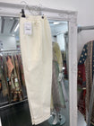 Off-white Trousers with double pearls lace TRO33