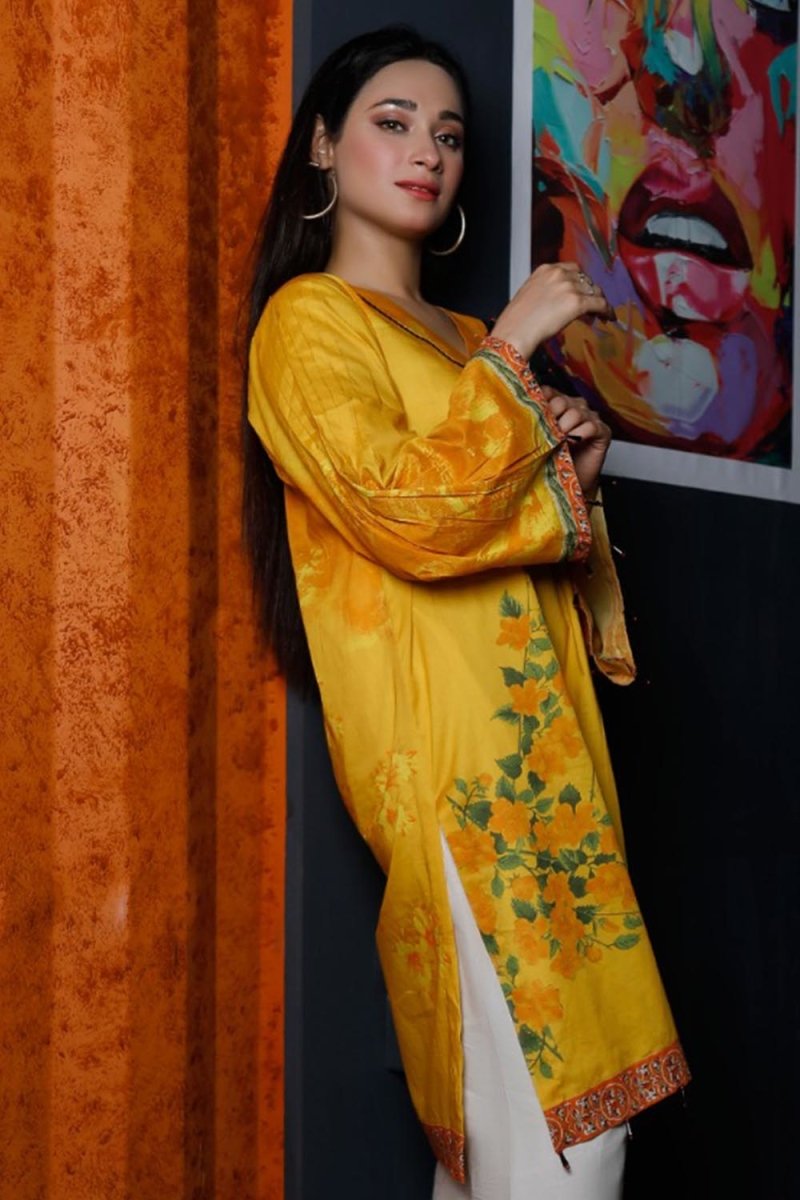 Oture Printed Lawn Shirt OTU09-Designer dhaage