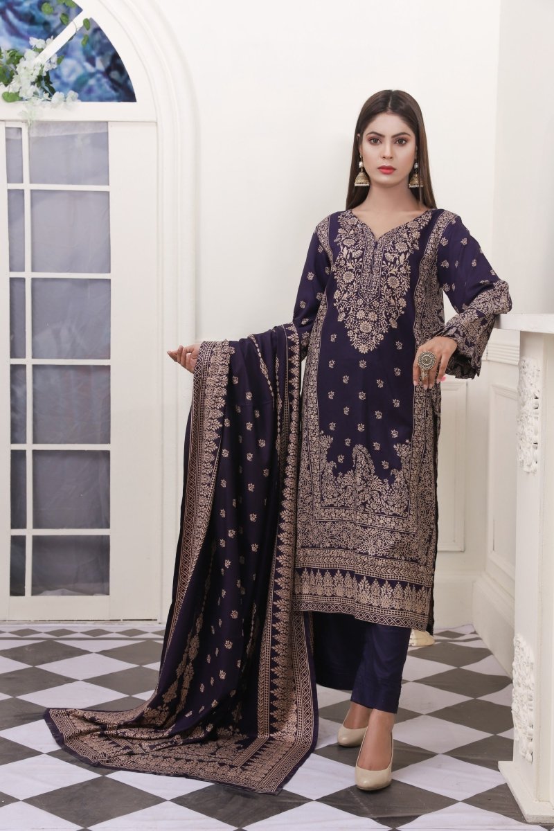 Oture Printed Linen 3 PC Suit OTU17