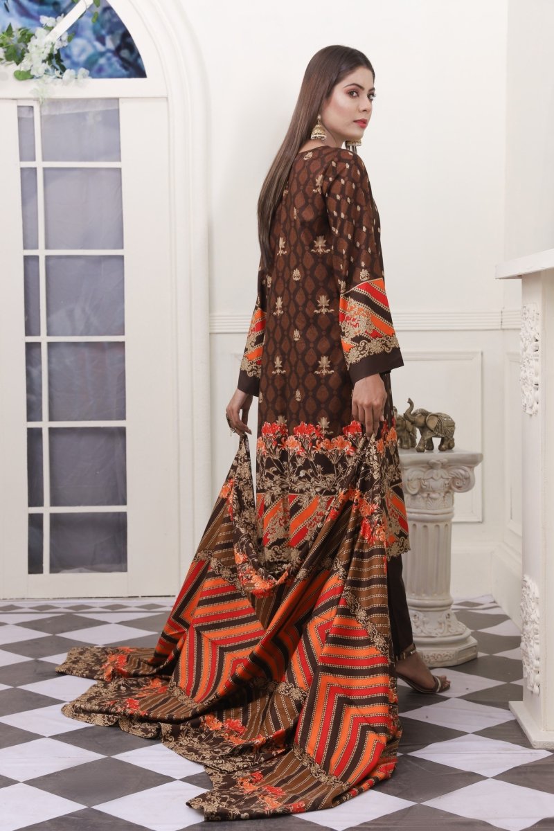 Oture Printed Linen 3 PC Suit OTU18