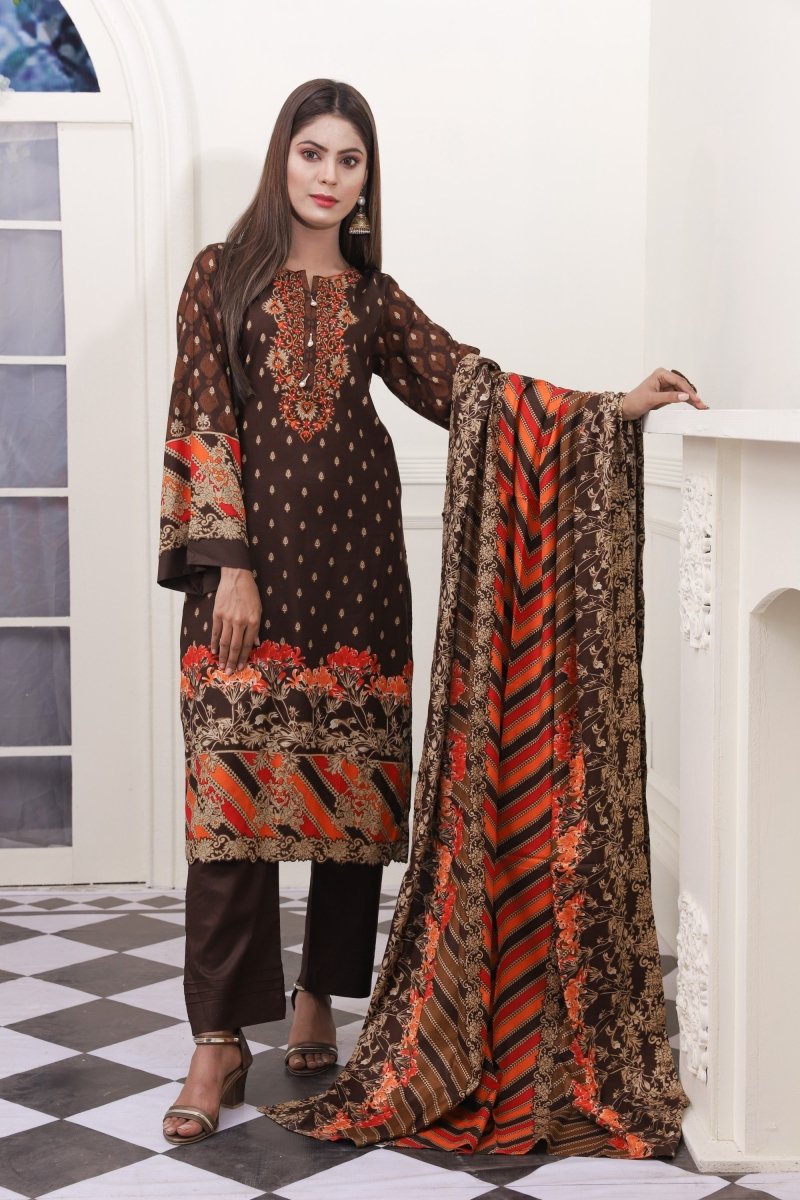 Oture Printed Linen 3 PC Suit OTU18